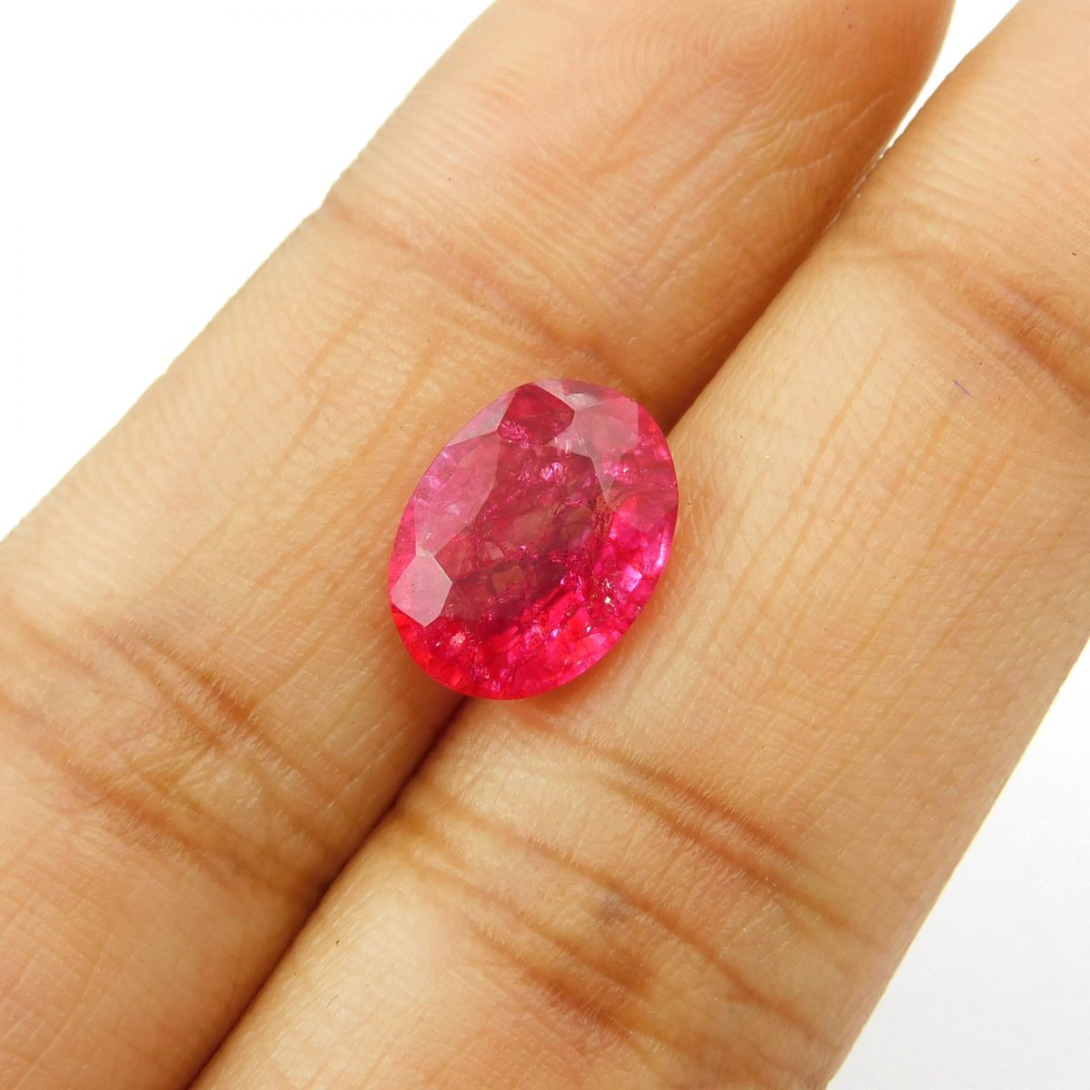 3.00 Ct Natural Ruby CERTIFIED Oval Cut Loose Pink Gemstones Ring Size