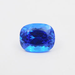 Perfect Cushion Cut Blue Tanzanite CERTIFIED 12.60 Carat Natural Loose Gemstone