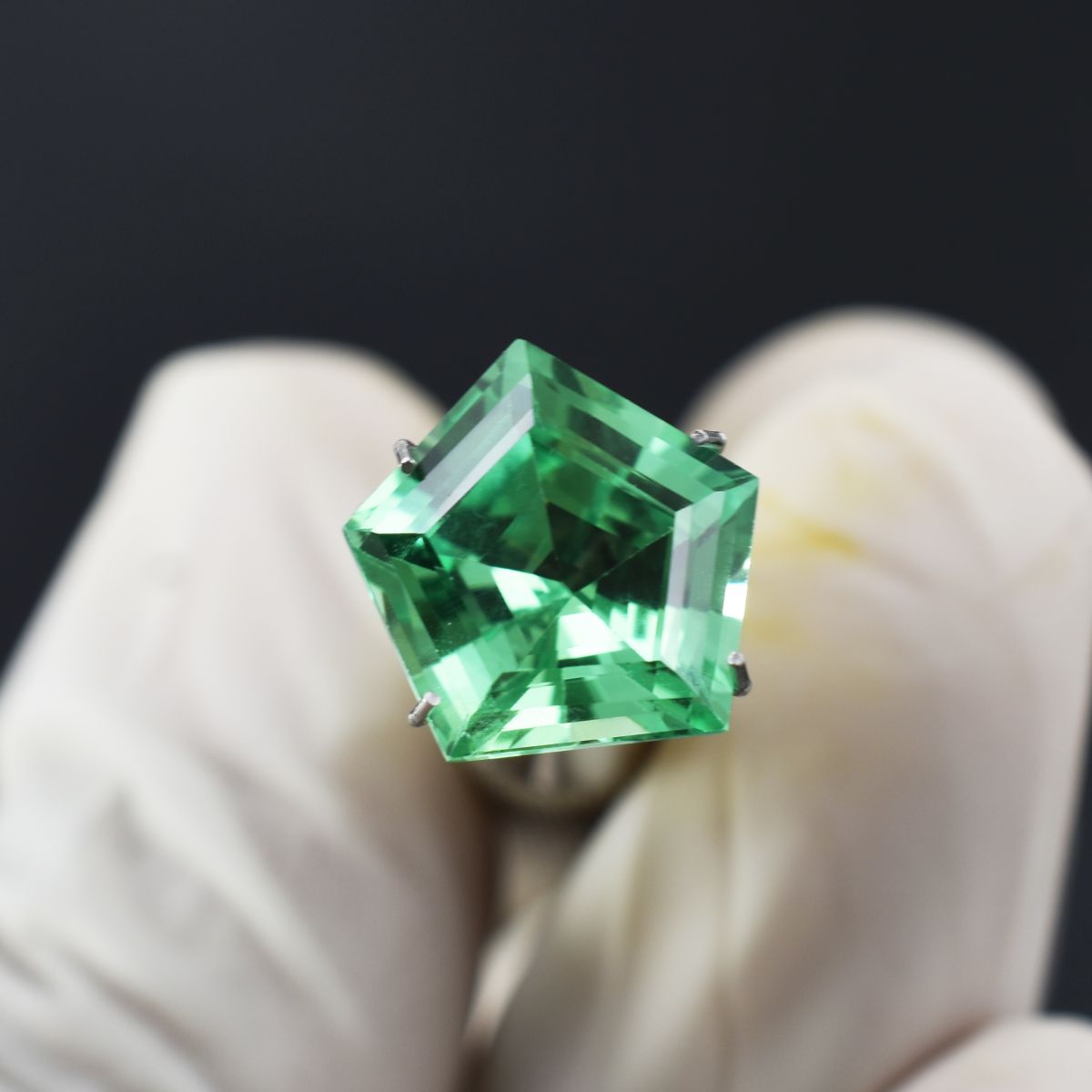 6.5 Ct Natural BLUISH GREEN Sapphire Fancy Cut CERTIFIED Precious Loose Gemstone