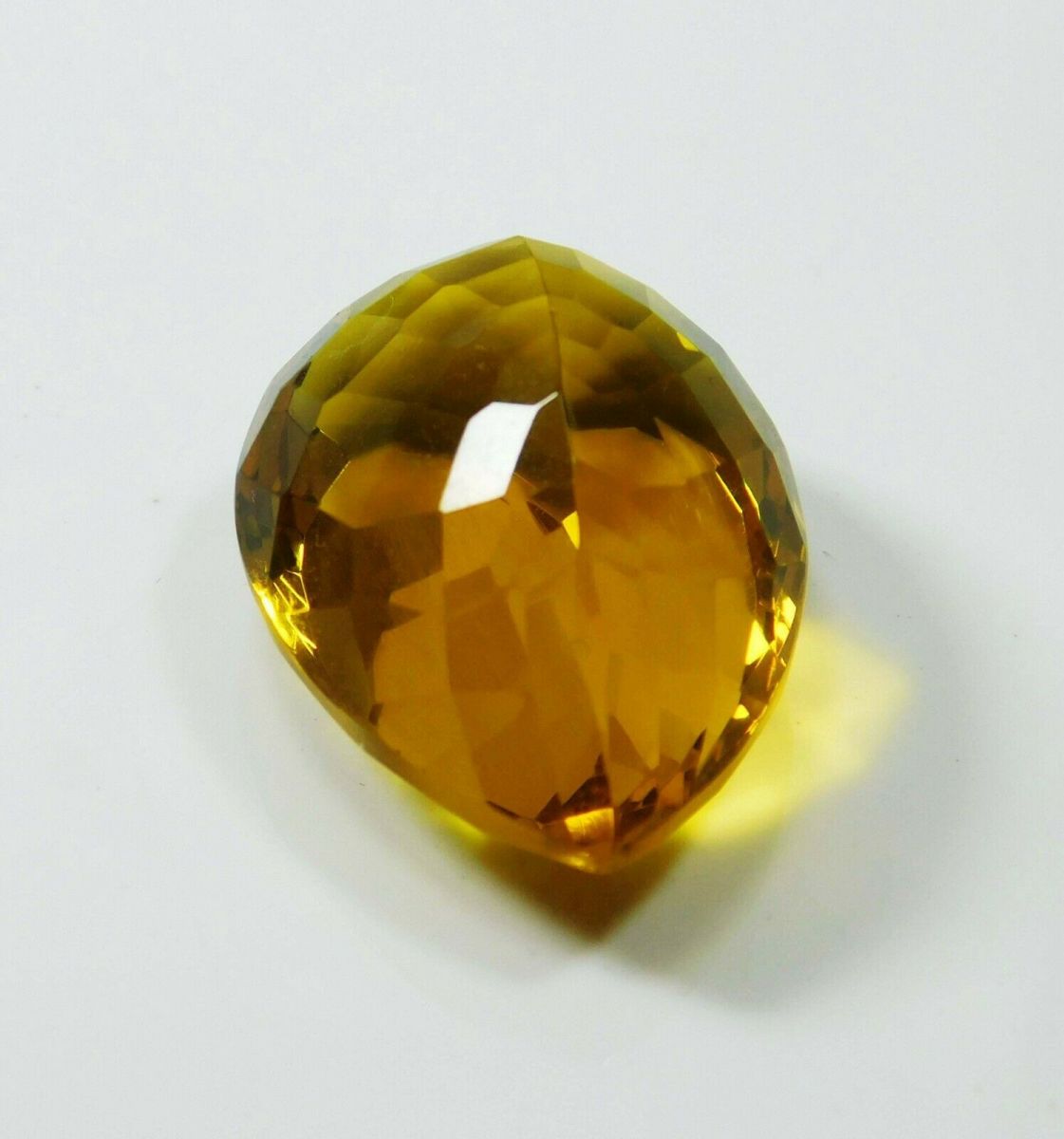 47.45 Ct Lab-Created CERTIFIED Brazilian Pear Cut Yellow Topaz Loose Gemstone