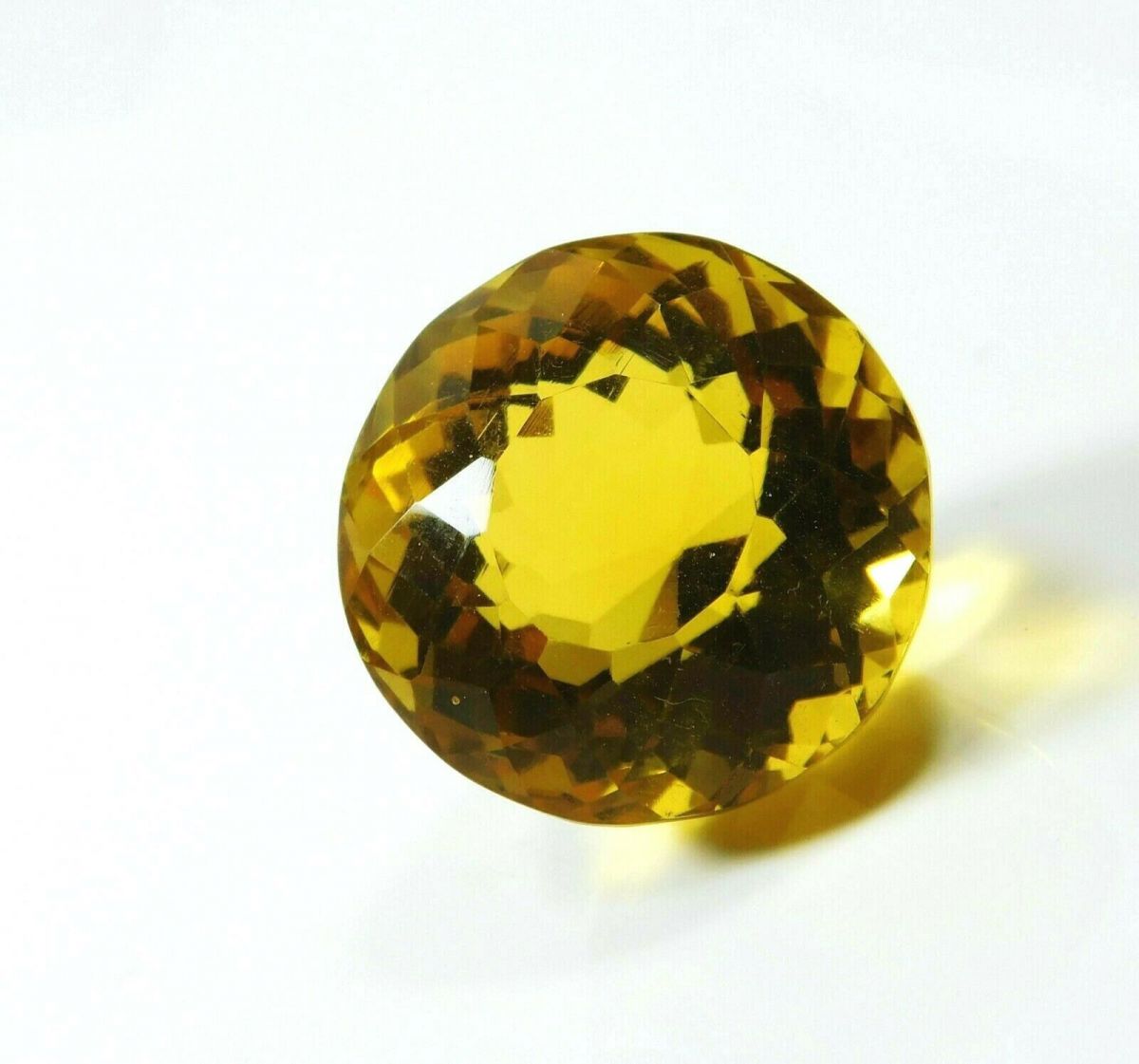 Brazilian Yellow Topaz 55 Ct Natural CERTIFIED Round Cut Loose Gemstone AAAAA