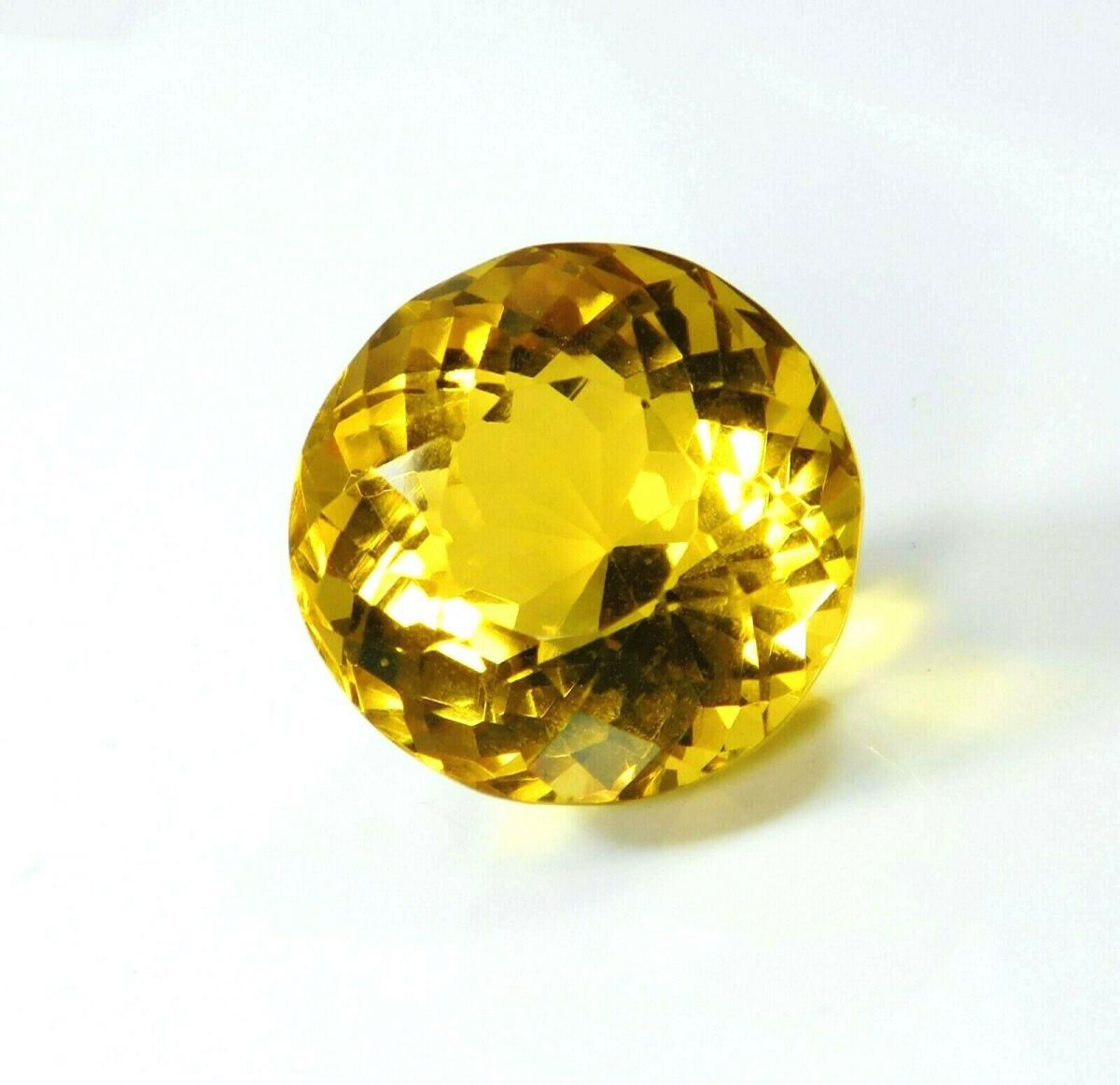 Brazilian Yellow Topaz 55 Ct Natural CERTIFIED Round Cut Loose Gemstone AAAAA