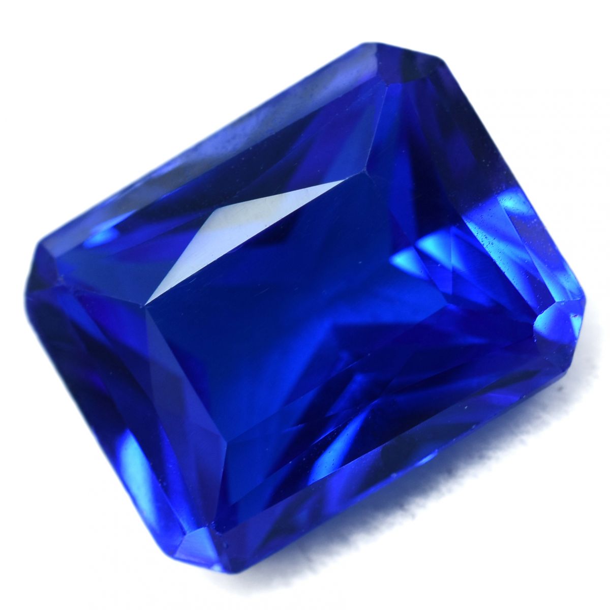 Natural Emerald Cut 7 Ct Ceylon Sapphire Blue CERTIFIED Loose Gemstone