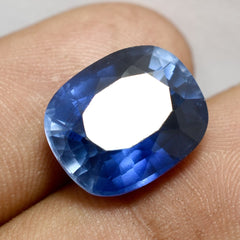 12.35 Ct Natural Sapphire Blue CERTIFIED Rare Loose Gemstone Cushion Sapphire