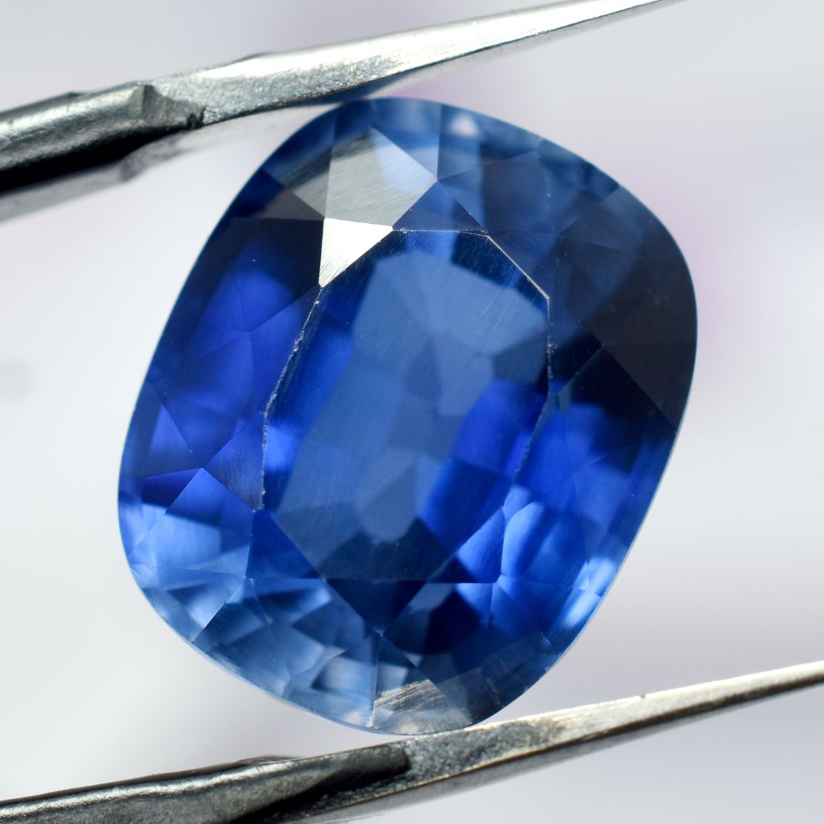 12.35 Ct Natural Sapphire Blue CERTIFIED Rare Loose Gemstone Cushion Sapphire