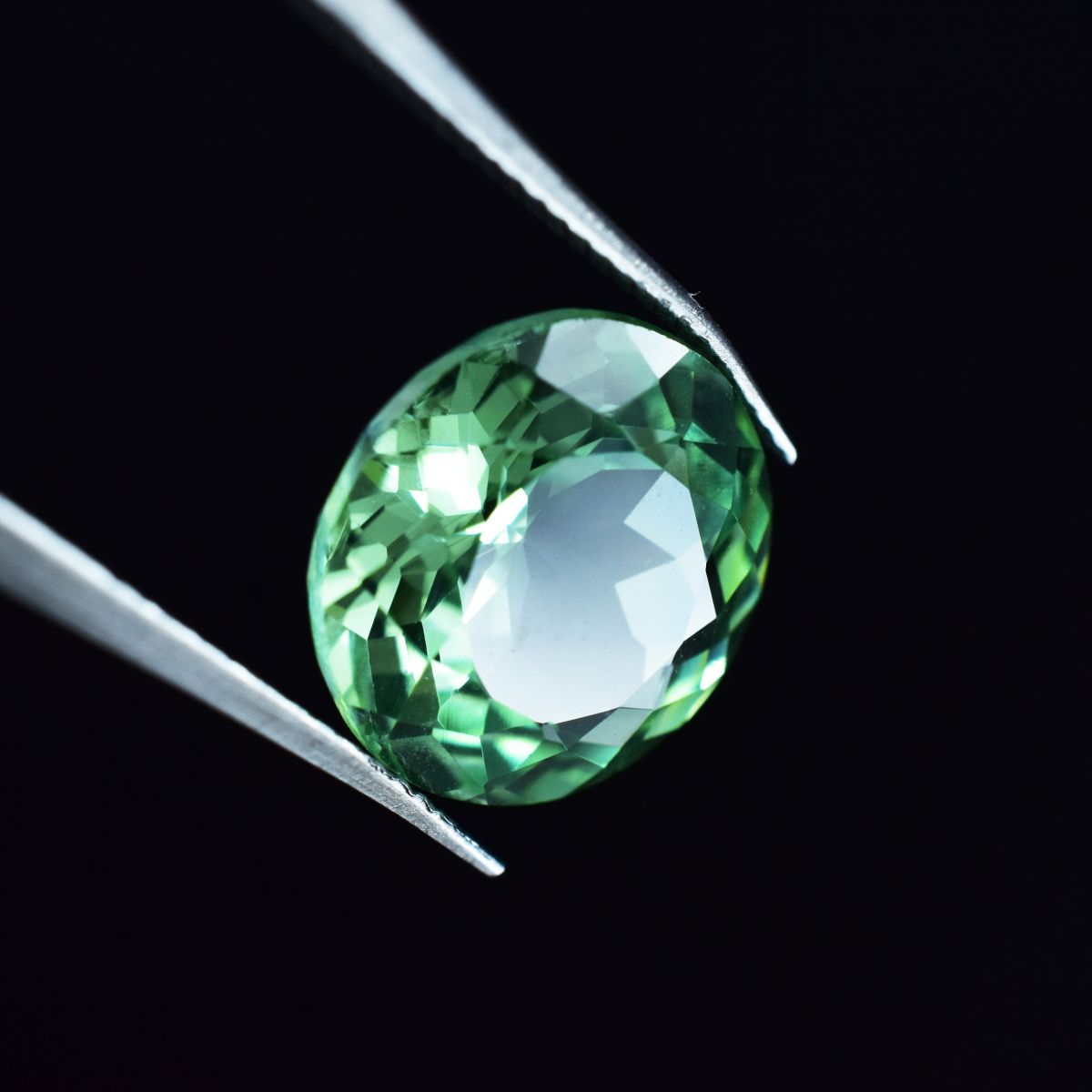 4.45 Ct Natural Bluish Green Sapphire Round Cut Loose Gemstone CERTIFIED