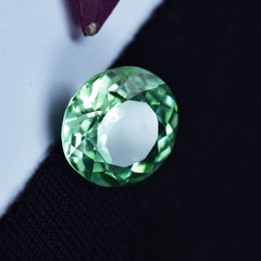 4.45 Ct Natural Bluish Green Sapphire Round Cut Loose Gemstone CERTIFIED