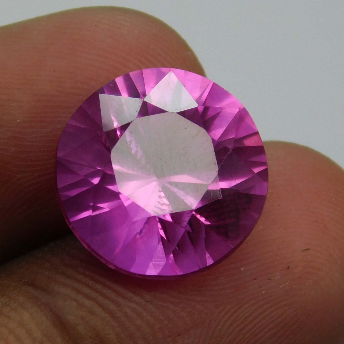 Natural Light Pink Sapphire 8.35 Ct CERTIFIED Loose Gemstone Round Cut Sapphire