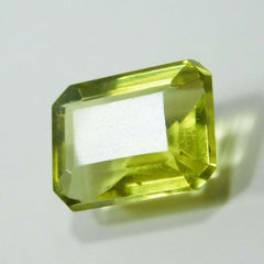 A++ Clean Danburite Yellow Emerald Shape 5.65 Ct CERTIFIED Loose Gemstone