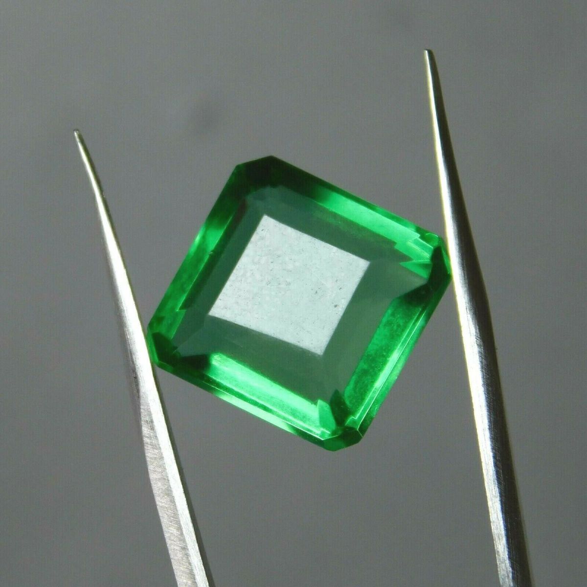 7.99 Ct Lab-Created Green Colombian Emerald Square Cut CERTIFIED Loose Gemstones