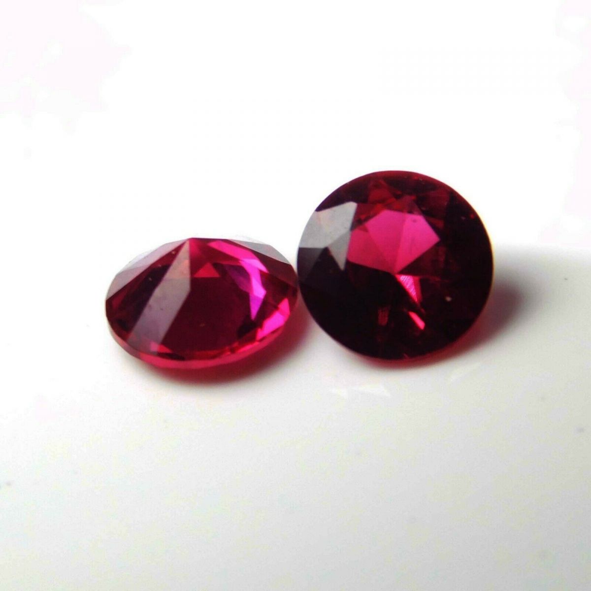 2 Pcs NATURAL Ruby Pink Round Shape CERTIFIED Loose Gemstone 6 mm