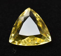 Lab-Created Topaz Banana Yellow Trillion Cut 40.65 Ct CERTIFIED Loose Gemstone