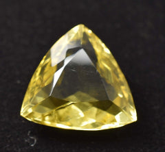 Lab-Created Topaz Banana Yellow Trillion Cut 40.65 Ct CERTIFIED Loose Gemstone