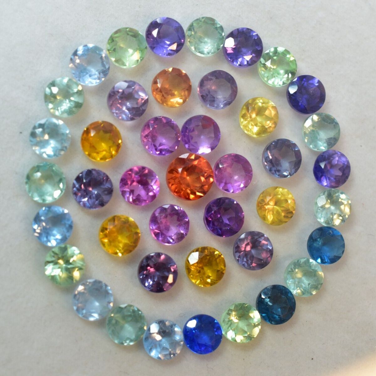 10 Pcs 6x6 MM Natural Sapphire Mix Color Round Lot CERTIFIED Gemstone