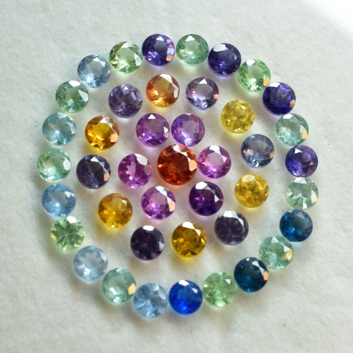 10 Pcs 6x6 MM Natural Sapphire Mix Color Round Lot CERTIFIED Gemstone