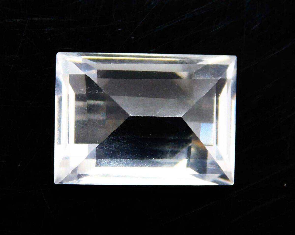 10.23 Ct NATURAL White Sapphire Emerald Cut Ring Size CERTIFIED Loose Gemstone