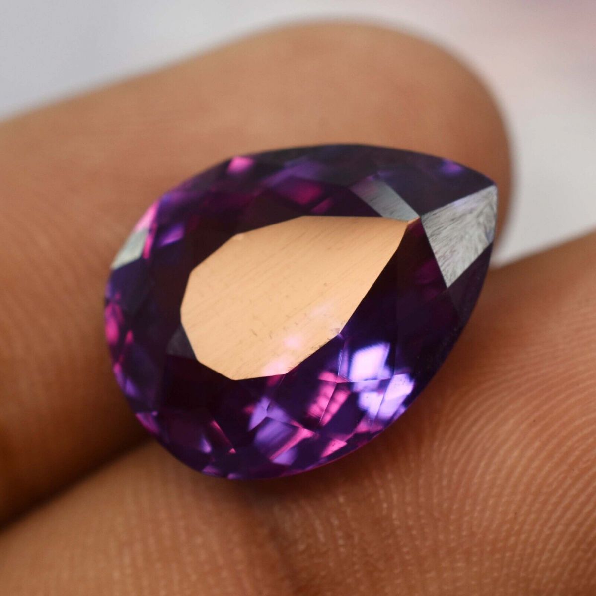 8.40 Ct NATURAL Color Change Pear Cut CERTIFIED  Loose ALEXANDRITE Gemstone