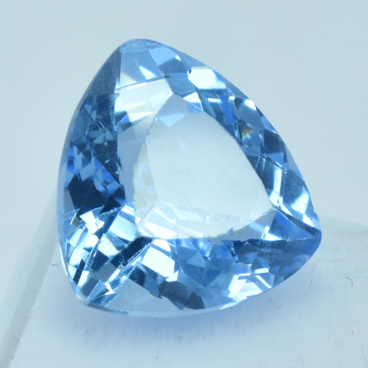 3.90 Carat Trillion Cut Blue Sapphire Natural Loose Earring Gemstone CERTIFIED