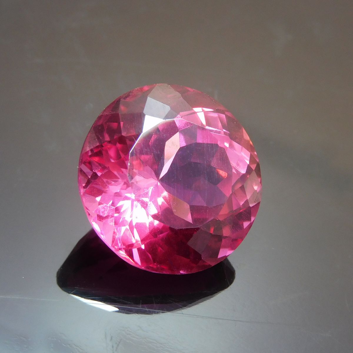 17.50 Ct CERTIFIED Natural Beautiful Pink Tourmaline Round Cut Loose Gemstone