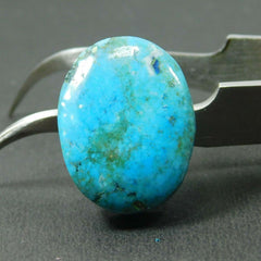 31.20 Carat Oval Cut Cabochon Blue Turquoise Natural CERTIFIED Loose Gemstone