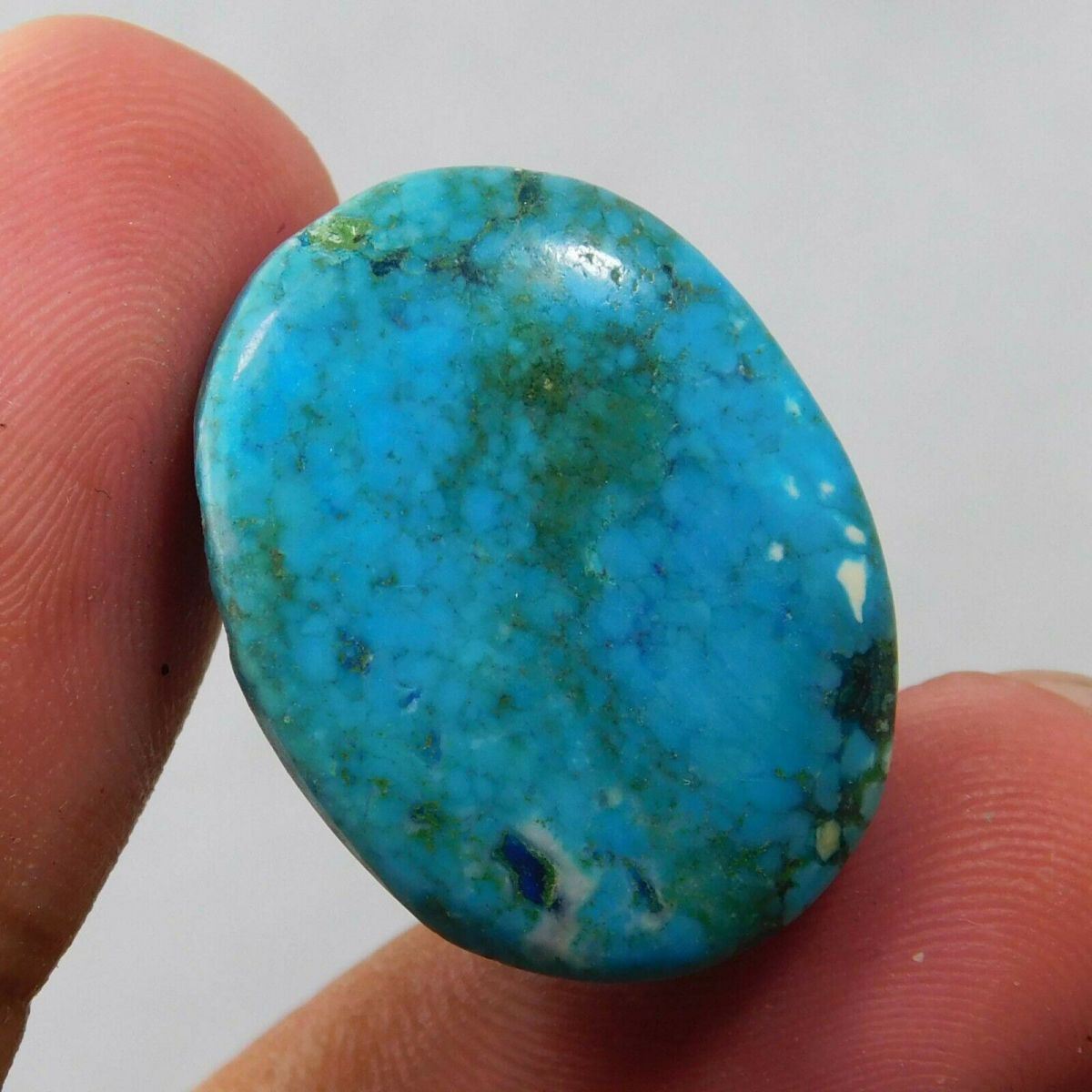 31.20 Carat Oval Cut Cabochon Blue Turquoise Natural CERTIFIED Loose Gemstone