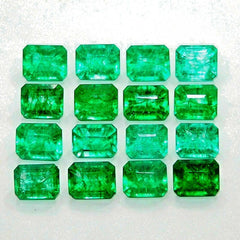 CERTIFIED Green Emerald Cut 6 PCS 150 Carat Natural Emerald Lot Loose Gemstone