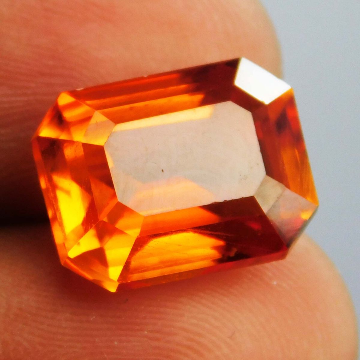 10.2 Ct Natural Sapphire Orange Emerald Cut Certified Men?s Rings Loose Gemstone