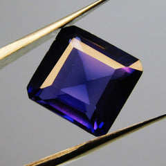 10.35 Ct Stunning Natural Purple Tanzanite Square Cut CERTIFIED Loose Gemstone