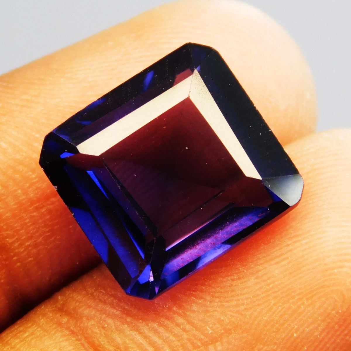 10.35 Ct Stunning Natural Purple Tanzanite Square Cut CERTIFIED Loose Gemstone