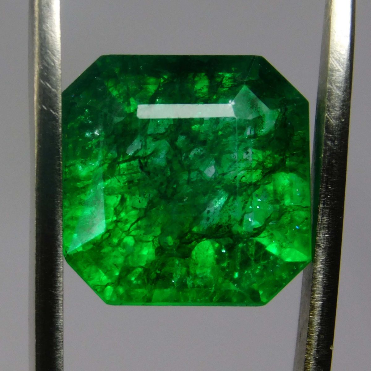 8 Ct Natural Green Colombian Emerald Square Cut CERTIFIED Loose Gemstone