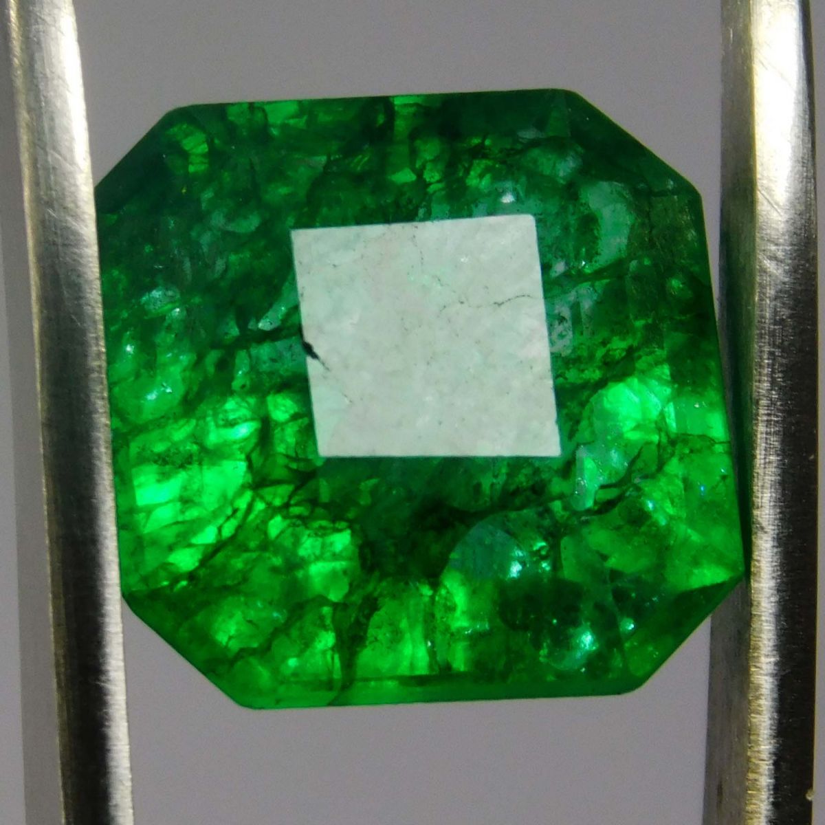 8 Ct Natural Green Colombian Emerald Square Cut CERTIFIED Loose Gemstone