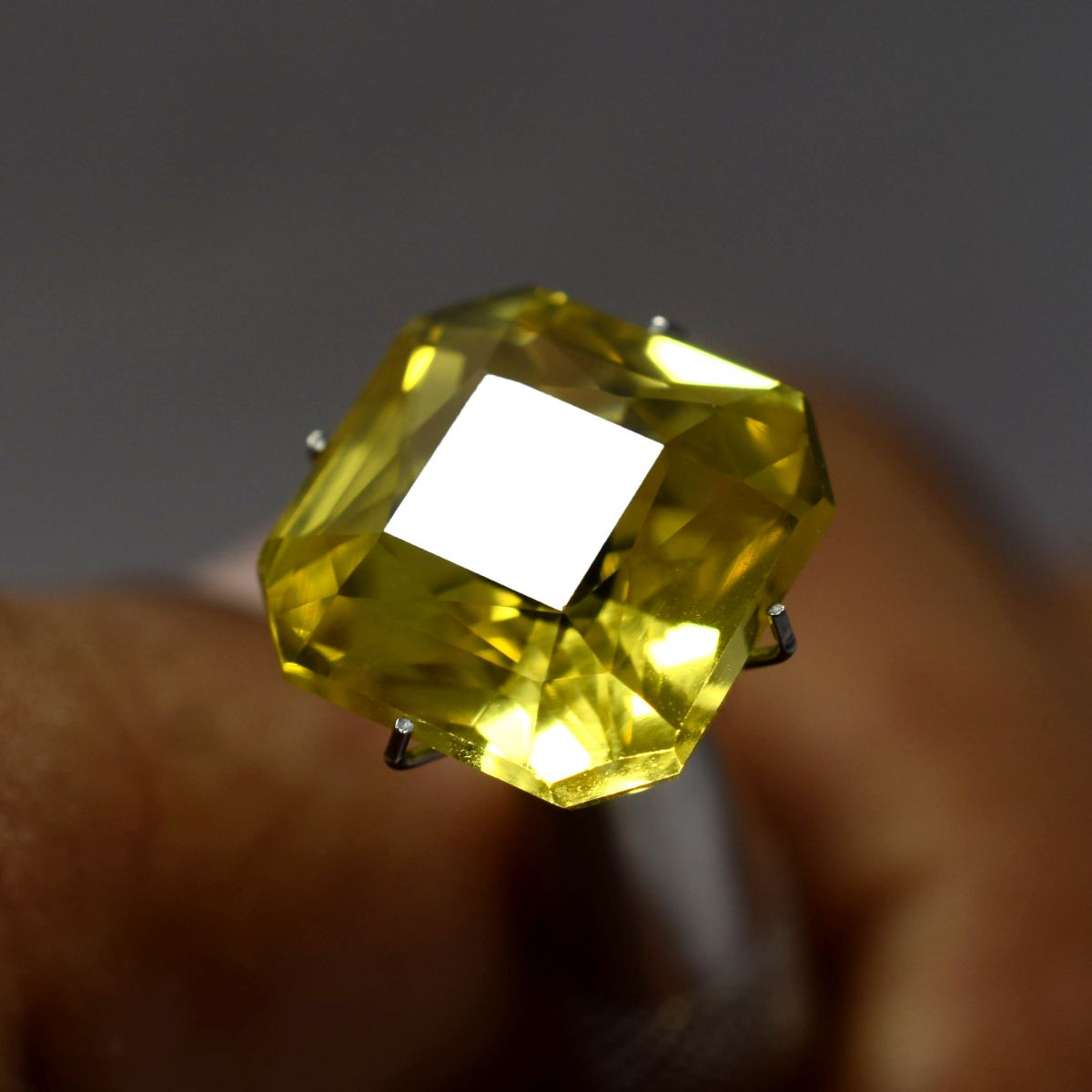 Unique Yellow Sapphire 11.90 Ct Natural Square Cut CERTIFIED Loose Gemstone