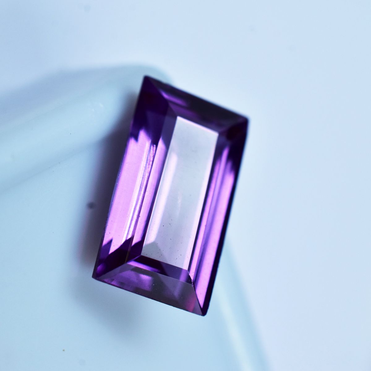 3.70 Ct Natural Purple Tanzanite Flawless Baguette Cut CERTIFIED Loose Gemstone