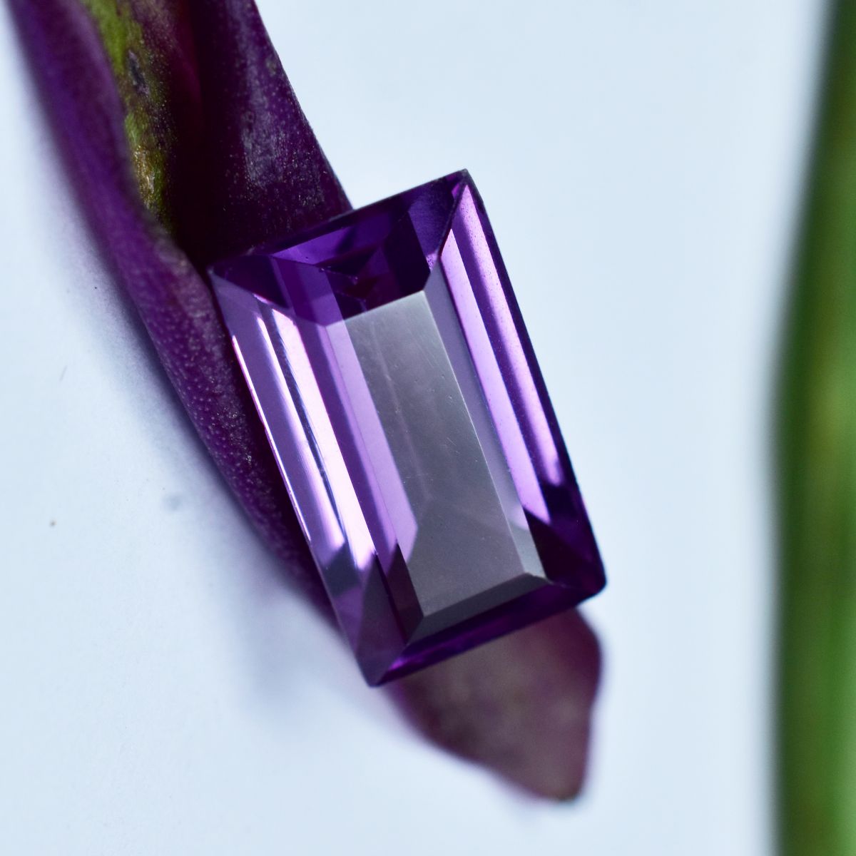 3.70 Ct Natural Purple Tanzanite Flawless Baguette Cut CERTIFIED Loose Gemstone