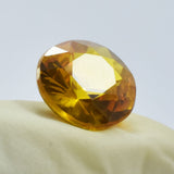 Brilliant Yellow Sapphire CERTIFIED Loose Gemstone 6.05 Carat Natural Round Cut.