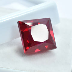 17.30 Carat Natural Authentic Red Ruby CERTIFIED Loose Gemstone Best Square Cut.