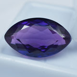 Natural Marquise Cut Purple Tanzanite Gemstone 11.75 Carat on White Box – Certified Eye Clean