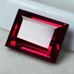 9.10 Ct Natural Ruby Bloody Red Color CERTIFIED Emerald Shape Loose Gemstone