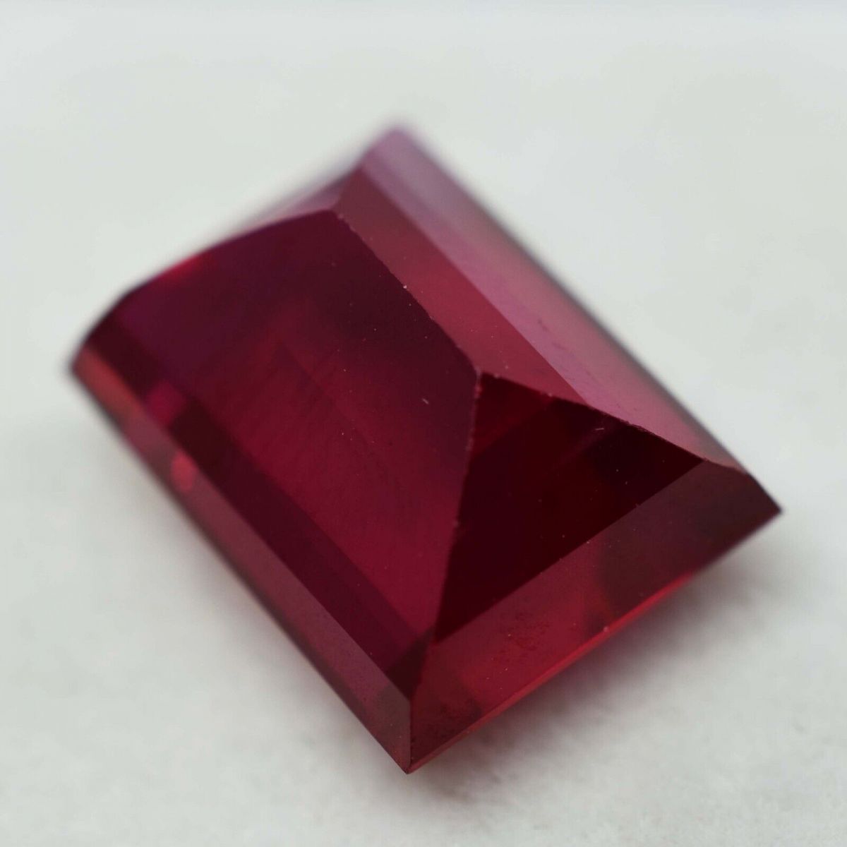 9.10 Ct Natural Ruby Bloody Red Color CERTIFIED Emerald Shape Loose Gemstone