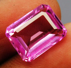 6.00 Ct NATURAL Flawless CEYLON SAPPHIRE Pink CERTIFIED Emerald Cut Gemstone