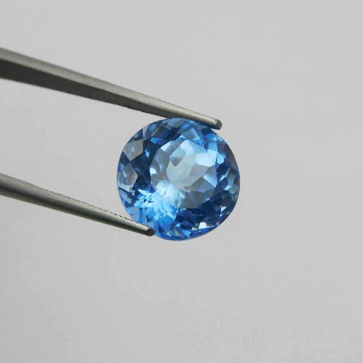 6.80 Ct Natural Round Shape Ceylon Blue Sapphire Loose Gemstone CERTIFIED