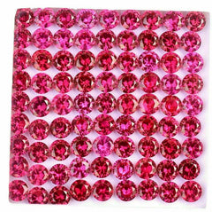 80 PCS Natural  LOT CERTIFIED GIR Round 6 mm Size Red Ruby Gemstone