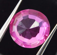 CERTIFIED 8.30 Carat Natural Pink Ruby Round Cut Perfect Loose Gemstone