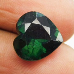 5 Ct NATURAL Green Sapphire Heat Cut CERTIFIED Ring Size Sapphire Loose Gemstone