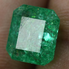 6.65 Carat Emerald Cut Natural Green Emerald Ring Size Loose Gemstone CERTIFIED