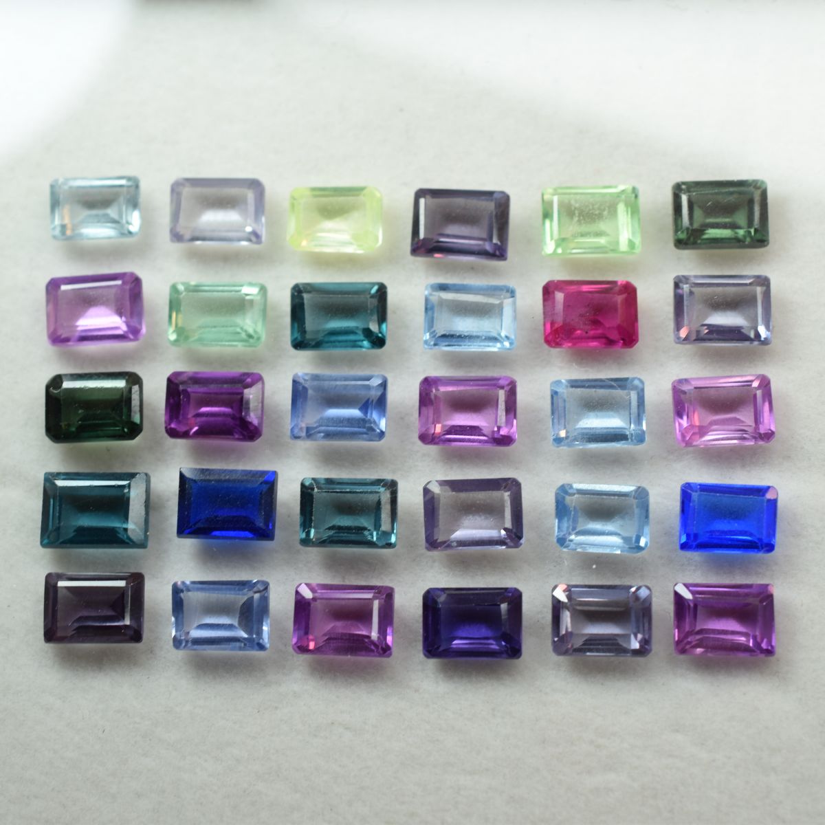 Natural Untreated Sapphire 6x4 mm 10 Pcs Gemstone Lot Emerald Cut CERTIFIED