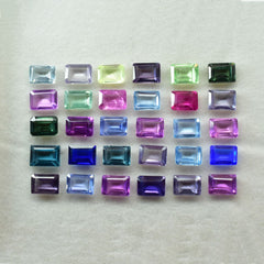 Natural Untreated Sapphire 6x4 mm 10 Pcs Gemstone Lot Emerald Cut CERTIFIED