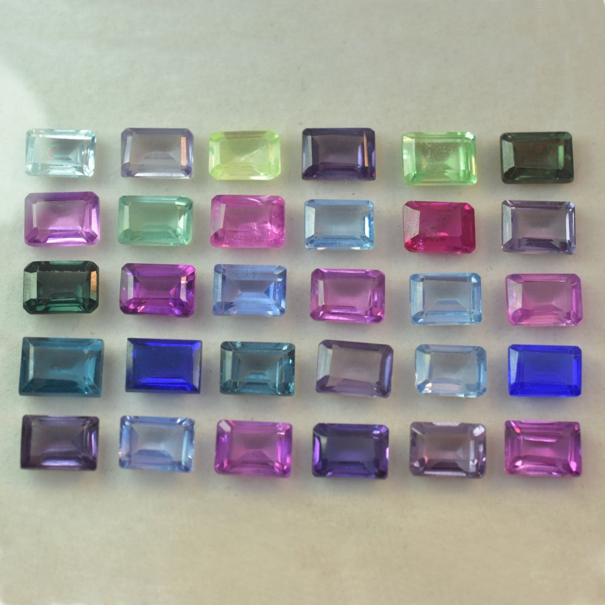 Natural Untreated Sapphire 6x4 mm 10 Pcs Gemstone Lot Emerald Cut CERTIFIED