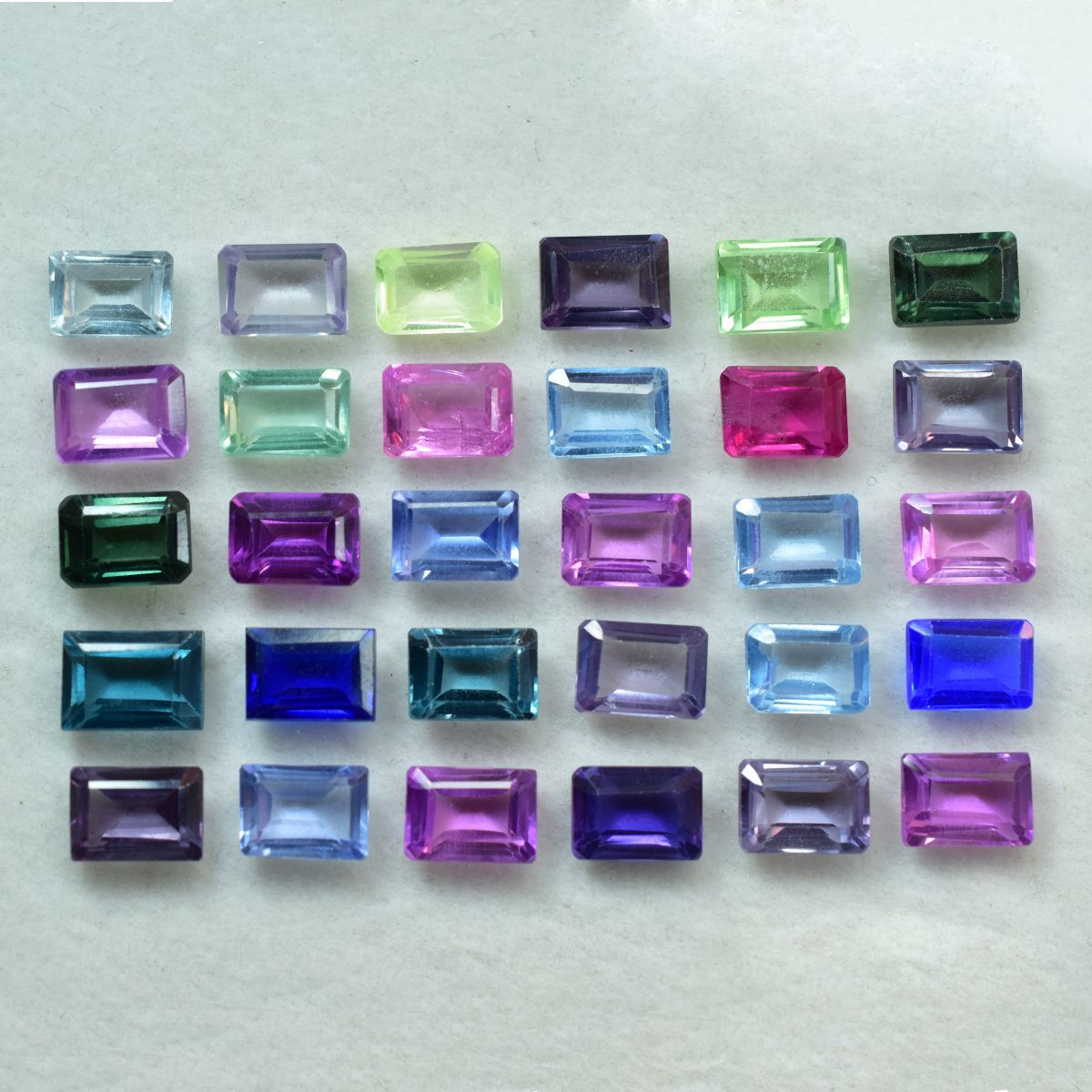 Natural Untreated Sapphire 6x4 mm 10 Pcs Gemstone Lot Emerald Cut CERTIFIED