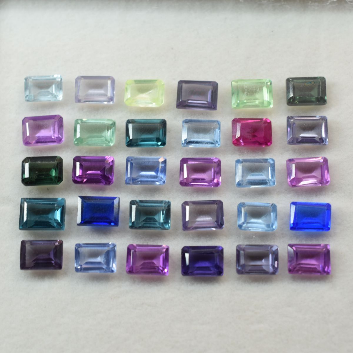 Natural Untreated Sapphire 6x4 mm 10 Pcs Gemstone Lot Emerald Cut CERTIFIED